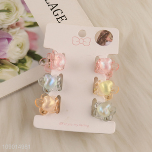 High Quality 6PCS Mini <em>Hair</em> <em>Clips</em> Candy-Colored Hairpins for Kids