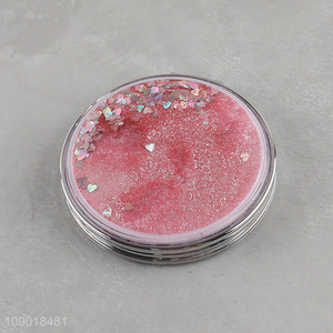 Hot Sale Quicksand <em>Makeup</em> <em>Mirror</em> Round Folding Double Sided Compact <em>Mirror</em>