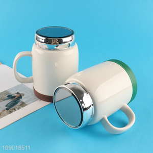 Factory Price 500ml Ceramic <em>Coffee</em> Mug Tea <em>Cup</em> with Handle & Lid