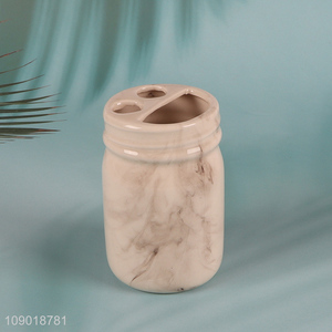 Yiwu market <em>bathroom</em> accessories home hotel ceramic toothbrush holder for sale