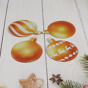 China factory 4pcs Christmas ball magnetic sticker <em>fridge</em> <em>magnets</em> for sale