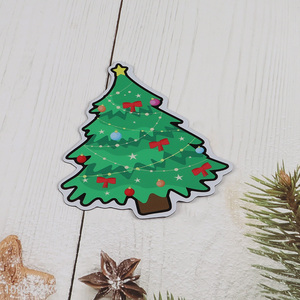 Top selling xmas tree shape <em>fridge</em> <em>magnets</em> Christmas decoration magnetic sticker