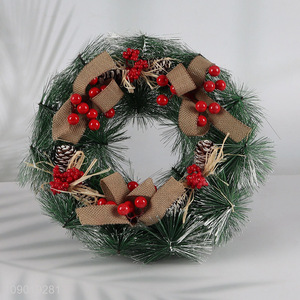 China supplier window door hanging decoration christmas <em>wreath</em> garland