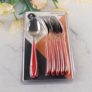 High Quality 6PCS Stainless Steel <em>Dinner</em> Spoons Set Table Spoons Set