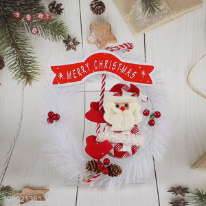 Yiwu market Christmas decoration hanging red berries Santa Claus Christmas <em>wreath</em>