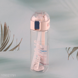 Online Wholesale 550ml Portable Reusable Plastic <em>Water</em> <em>Bottle</em> with Straw