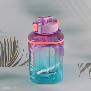 High Quality 1700ml Plastic Water Bottle Jug with Straw for <em>Fitness</em> Gym