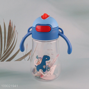 Wholesale 400ml Portable Plastic <em>Water</em> <em>Bottle</em> with Straw for Kids Toddlers