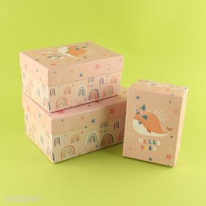 Good Quality 3PCS <em>Baby</em> Shower Gift Boxes Set Packaging Boxes for Newborns