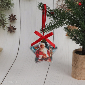 Hot selling <em>star</em> shape photo frame hanging ornaments <em>Christmas</em> decoration wholesale