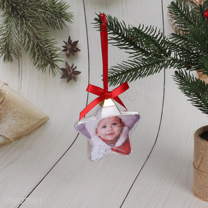 Hot products <em>star</em> shape photo frame <em>Christmas</em> tree hanging ornaments