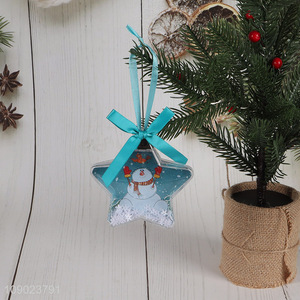 Factory wholesale <em>star</em> shape photo frame hanging ornaments <em>Christmas</em> ornaments