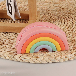 Latest products rainbow shape silicone portable mini <em>coin</em> <em>purse</em> for sale