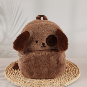 Good sale portable cartoon puppy plush <em>backpack</em> bag for girls