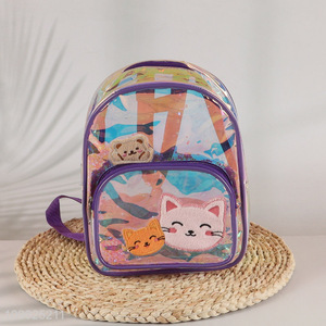 Hot selling cartoon animal pvc waterproof students kids school bag <em>backpack</em>