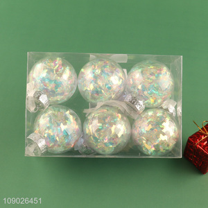 Good quality 6pcs <em>PET</em> Christmas tree hanging ornaments Christmas ball set