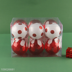 Top selling <em>PET</em> round Christmas tree hanging decoration Christmas ball set