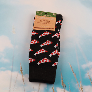 Low price pizza pattern women <em>men</em> fashionable breathable cotton socks