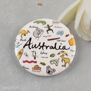 Top selling round Australia souvenir metal crafts chest badge for <em>gifts</em>