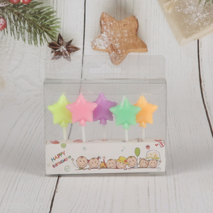 China products star shape multicolor <em>birthday</em> cake decorative candle for kids