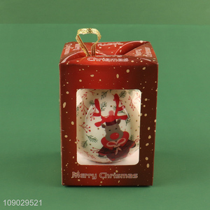 Factory wholesale round <em>decorative</em> Christmas tree hanging <em>ornaments</em> Christmas ball