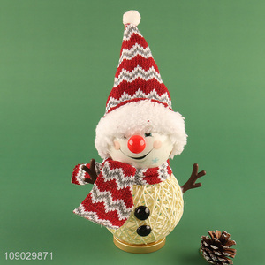 China products cute snowman Christmas <em>tree</em> decoration light hanging <em>ornaments</em>