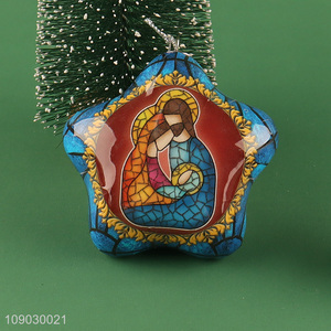 Hot products star shape Christmas <em>tree</em> hanging <em>ornaments</em> holiday decoration