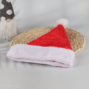 Factory price winter <em>Christmas</em> party supplies plush <em>Christmas</em> <em>hat</em> for sale