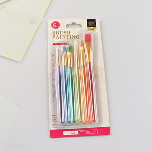 Online wholesale 6pcs multicolor kids <em>painting</em> brush art supplies set