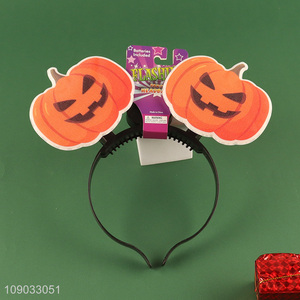 New product pumpkin series light up <em>hair</em> hoop headband for Halloween decoration