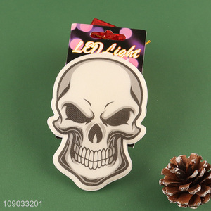 Most popular skull shape Halloween decorative sticker holiday <em>led</em> <em>lights</em>