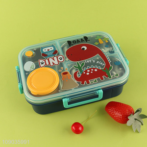 Hot selling cartoon dinosaur kids school portable stainless steel <em>lunch</em> box