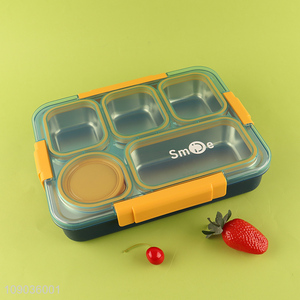 Popular products stainless steel 5compartment school children <em>lunch</em> box