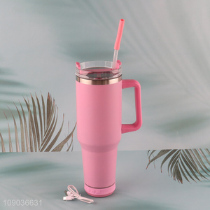 China products stainless steel water cup drinking cup music <em>speaker</em> with straw & handle