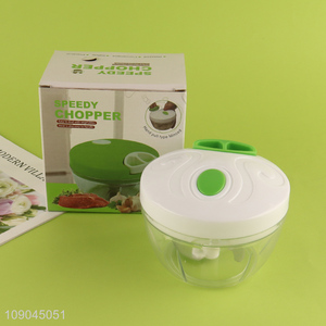 Hot sale kitchen gadget hand pull type minced speedy <em>vegetable</em> chopper