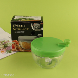 Factory price kitchen gadget manual rotary type minced <em>vegetable</em> chopper