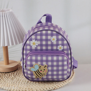 Factory Price Cute School Bag Bookbag Plaid <em>Backpack</em> for Kids Children